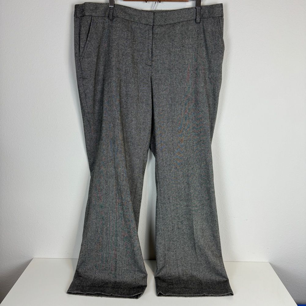 Jones New York Grey Wool Blend Trouser Pants 18W